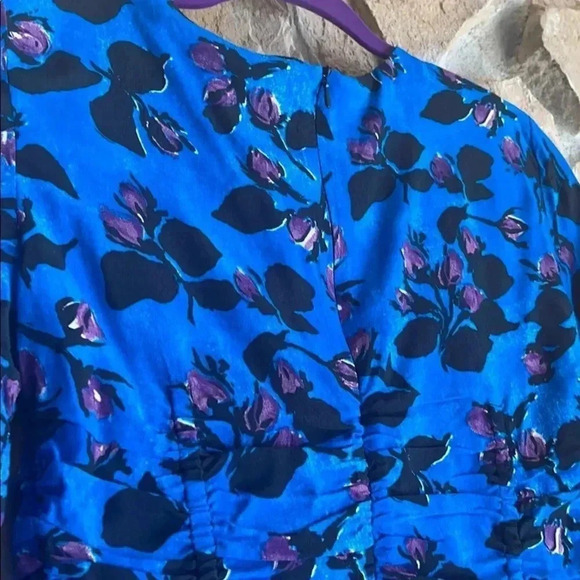 Zara Blue & Purple Floral Dress - Picture 13 of 13